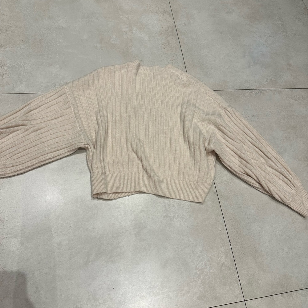Sophie Rue Cream Ribbed Sweater - Picture 5 of 6